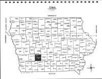 Iowa State Map, Adair County 1990